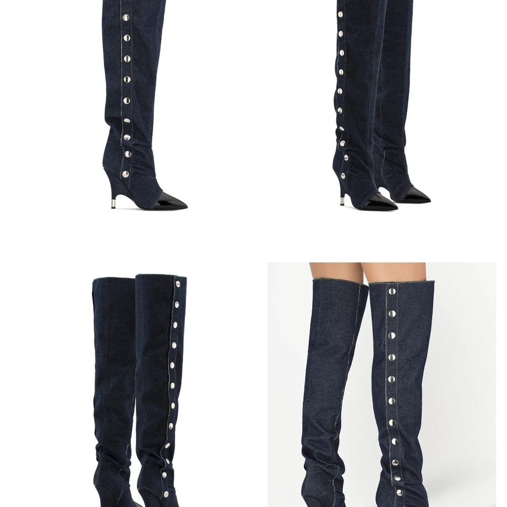 Giuseppe Zanotti Harper denim knee-length boots
